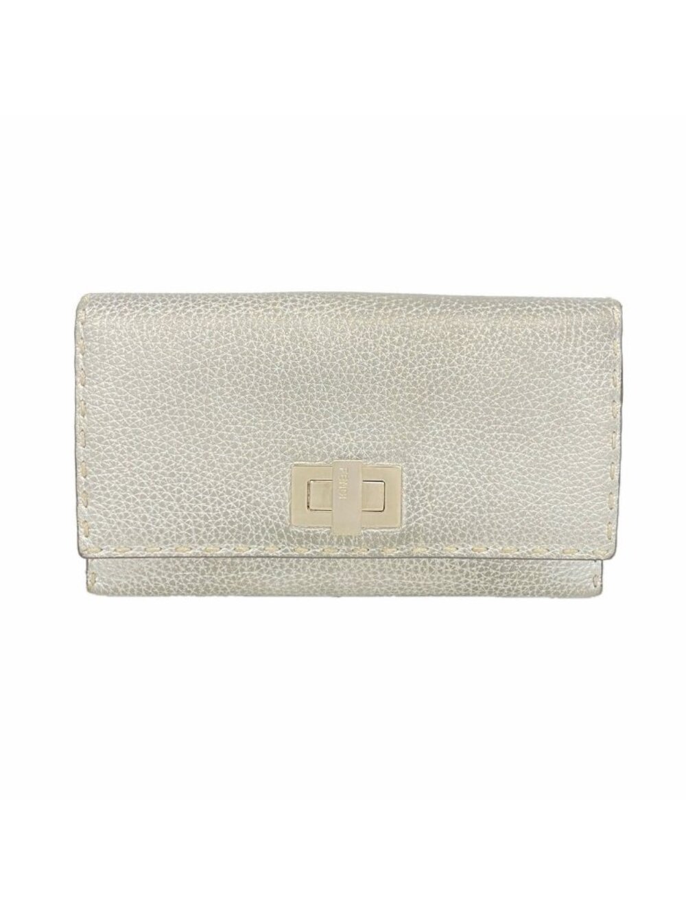 Fendi Wallet Selleria Leather Silver
